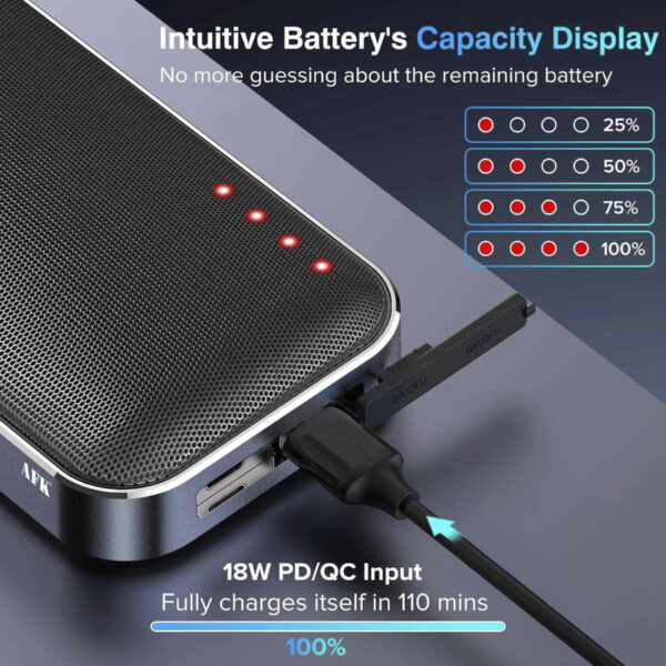 AFK Portable Charger Bluetooth Speaker
