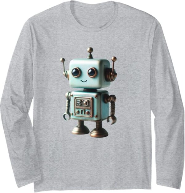 Vintage 80s Style Men's & Women Robot Long Sleeve T-Shirt